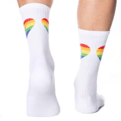 SKU Chaussettes-Chaussettes Sport Cœurs Rainbow