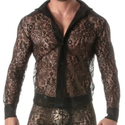 TOF Paris Chemises / Polos-Chemise en Dentelle Noire