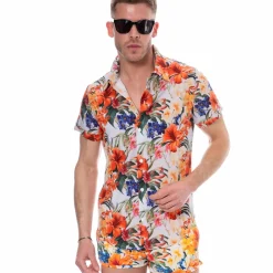 SKU Chemises / Polos-Chemise Tropical Summer Blanche