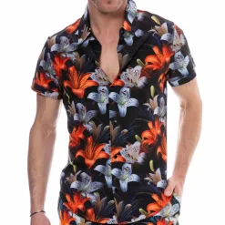 SKU Chemises / Polos-Chemise Tropical Summer Noire