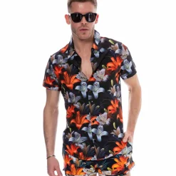 SKU Chemises / Polos-Chemise Tropical Summer Noire