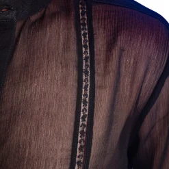 L'Homme invisible Hauts|Chemises / Polos-Chemise Tunique Chantilly Noire