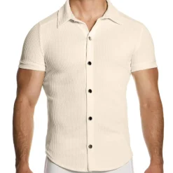 Modus Vivendi Chemises / Polos-Chemisette Corduroy Blanc Cassé