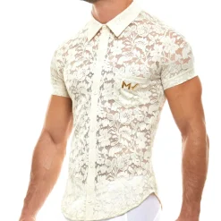 Modus Vivendi Tenues Sexy|Chemises / Polos-Chemisette Dentelle Florale Ivoire