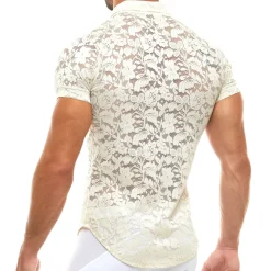 Modus Vivendi Tenues Sexy|Chemises / Polos-Chemisette Dentelle Florale Ivoire
