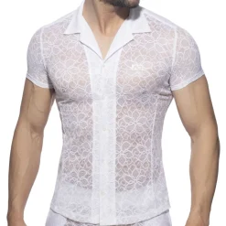 Addicted Chemises / Polos-Chemisette Dentelle Florale Blanche