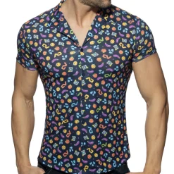 Addicted Chemises / Polos-Chemisette Emoji Bleu Marine