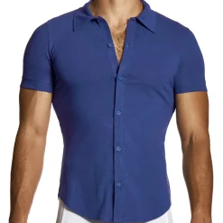 Modus Vivendi Chemises / Polos-Chemisette en Lin Bleu Marine