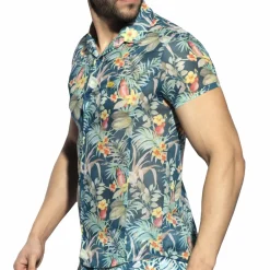 ES Collection Chemises / Polos-Chemisette Hawaï Bleue