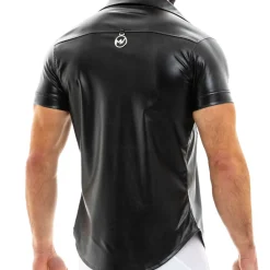 Modus Vivendi Chemises / Polos-Chemisette Leather Simili-Cuir Noire
