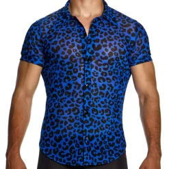 Modus Vivendi Chemises / Polos-Chemisette Léopard Bleue