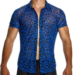 Modus Vivendi Chemises / Polos-Chemisette Léopard Bleue