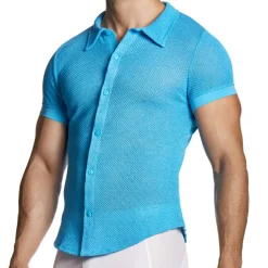 Modus Vivendi Chemises / Polos-Chemisette Micro Knit Turquoise