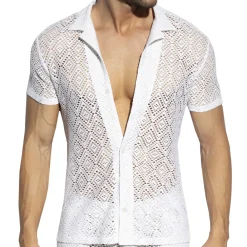 ES Collection Chemises / Polos-Chemisette Retro Ibiza Ivoire
