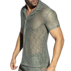 ES Collection Chemises / Polos-Chemisette Retro Ibiza Kaki