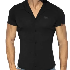 ES Collection Chemises / Polos-Chemisette Slim Fit Microfibre Noire
