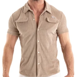 TOF Paris Chemises / Polos-Chemisette Velours Côtelé Beige