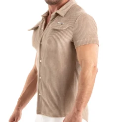 TOF Paris Chemises / Polos-Chemisette Velours Côtelé Beige