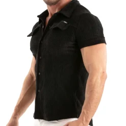 TOF Paris Chemises / Polos-Chemisette Velours Côtelé Noire