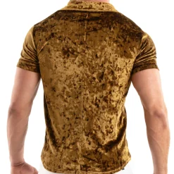 TOF Paris Chemises / Polos-Chemisette Velours Froissé Or