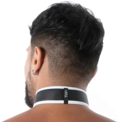TOF Paris Accessoires Sexy-Collier en Néoprène Noir - Blanc