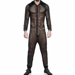 ES Collection Bodys Sexy|Tenues Sexy-Combinaison Dystopia Mesh Noire
