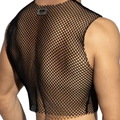 ES Collection Tenues Sexy|Débardeurs-Crop Top Beachy Résille Noir