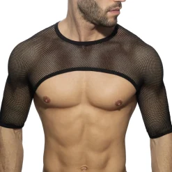 Addicted Tenues Sexy|Harnais-Crop Top Mesh Noir