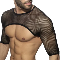 Addicted Tenues Sexy|Harnais-Crop Top Mesh Noir