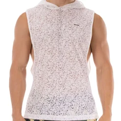 Barcode Débardeurs-Débardeur à Capuche Samuel Blanc