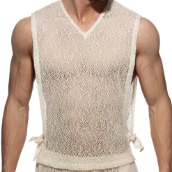 Addicted Débardeurs-Débardeur à Cordon Eco Chique Ivoire