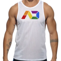 Addicted Débardeurs-Débardeur AD Rainbow Blanc