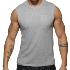 Addicted Débardeurs-Débardeur Basic Gris Chiné