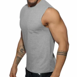 Addicted Débardeurs-Débardeur Basic Gris Chiné