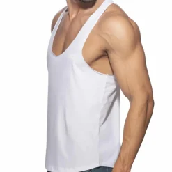 Addicted Débardeurs-Débardeur Basic Gym Blanc