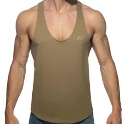 Addicted Débardeurs-Débardeur Basic Gym Kaki