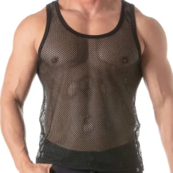 TOF Paris Débardeurs-Débardeur Circuit Mesh Noir