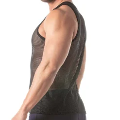 TOF Paris Débardeurs-Débardeur Circuit Mesh Noir