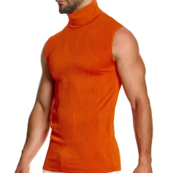 Modus Vivendi Débardeurs-Débardeur Col Roulé Curved Orange