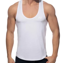 Addicted Débardeurs-Débardeur Col U Coton Blanc
