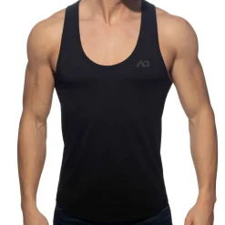 Addicted Débardeurs-Débardeur Col U Coton Noir