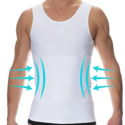 SKU Ventre Plat|Débardeurs-Débardeur Compression Ferme Blanc