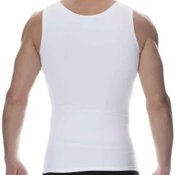 SKU Ventre Plat|Débardeurs-Débardeur Compression Ferme Blanc
