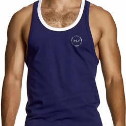 Modus Vivendi Débardeurs-Débardeur Coton Athletic Bleu Marine