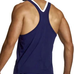 Modus Vivendi Débardeurs-Débardeur Coton Athletic Bleu Marine