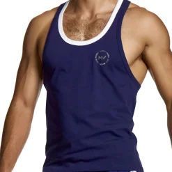 Modus Vivendi Débardeurs-Débardeur Coton Athletic Bleu Marine