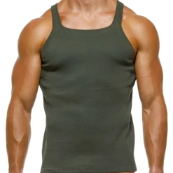 Modus Vivendi Débardeurs-Débardeur Coton Bio Kaki