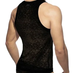 Addicted Tenues Sexy|Débardeurs-Débardeur Dentelle Florale Noir