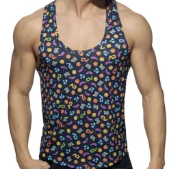 Addicted Débardeurs-Débardeur Emoji Bleu Marine