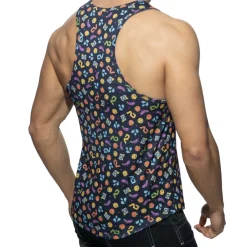 Addicted Débardeurs-Débardeur Emoji Bleu Marine